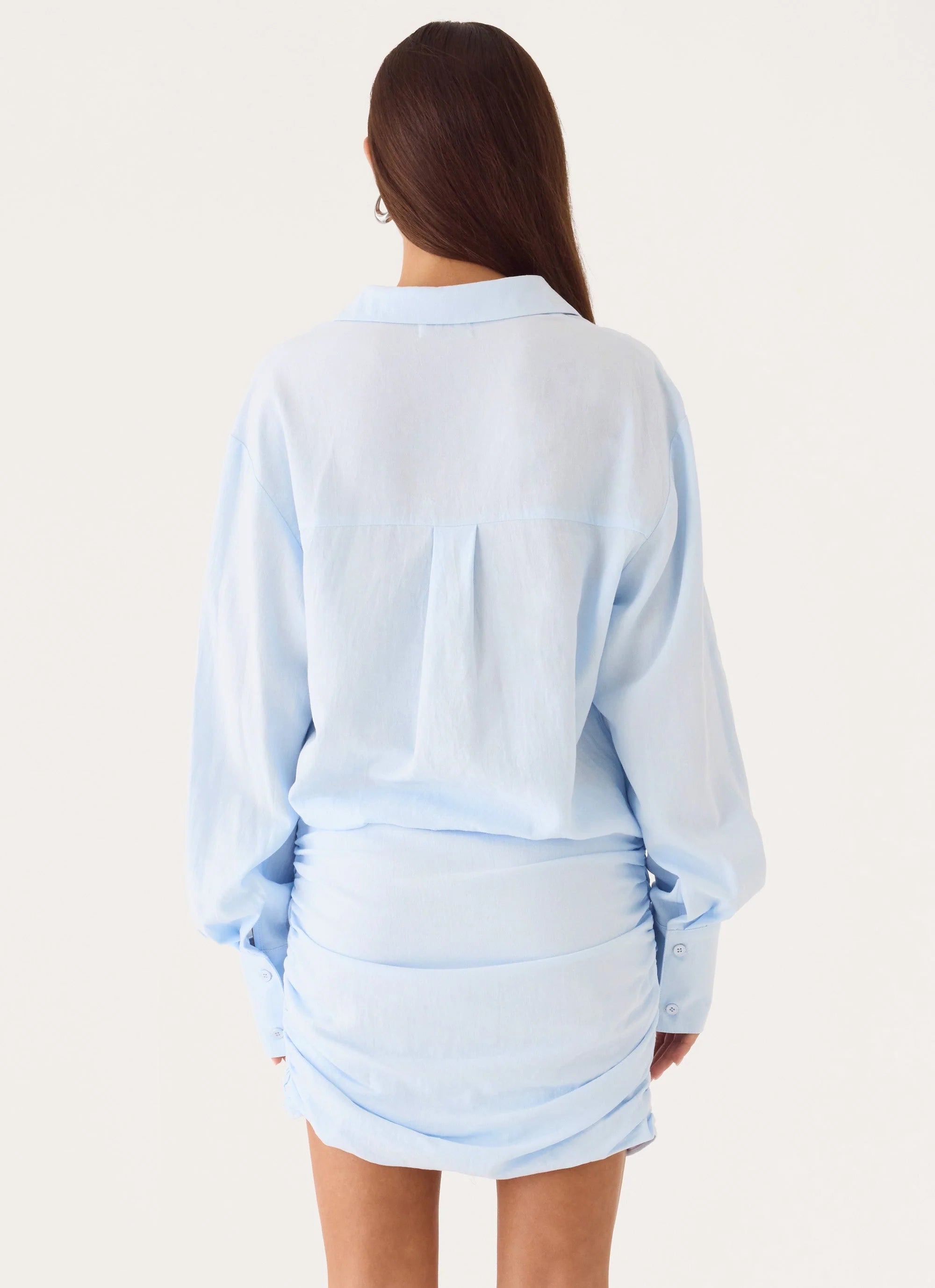 Galilea Shirt Mini Dress - Blue